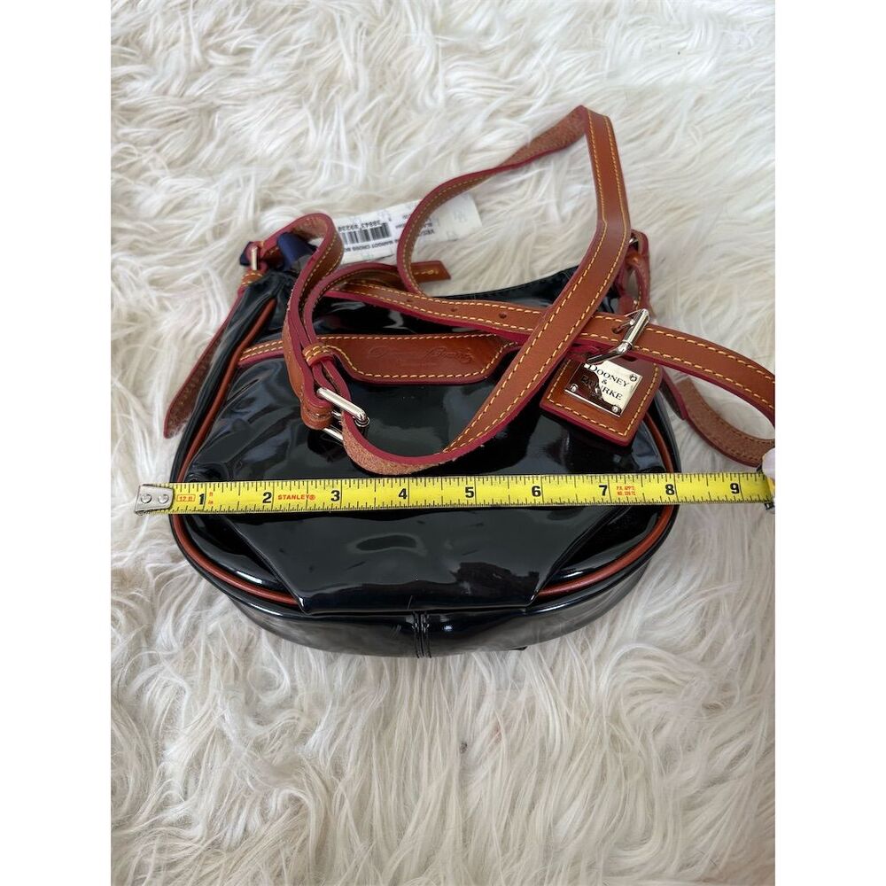 Dooney & Bourke Mini Margot Crossbody Bag Black/Tan Leather Women's New with Tag - Picture 7 of 10